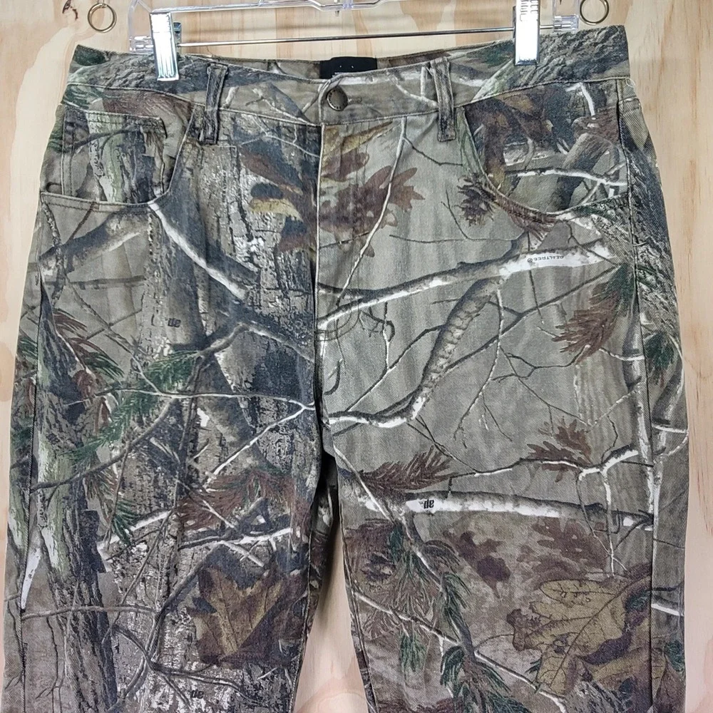 Realtree Camo Pants Men 35x31 Brown Excellent All Purpose AP Hunting Outdoor